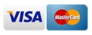 We accept Visa and Mastercard credit cards