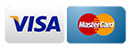 We accept Visa and Mastercard credit cards